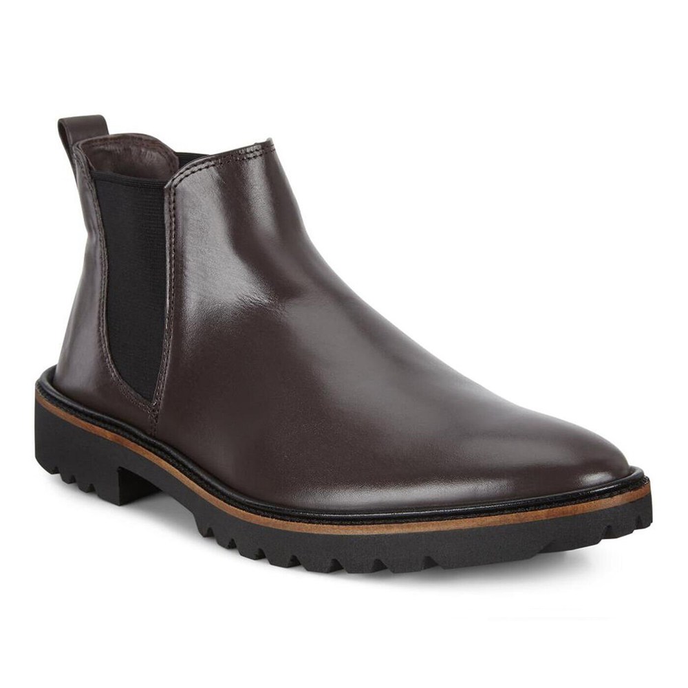 Womens Ankle Boots - ECCO Incise Tailored - Brown - 6384GJABV